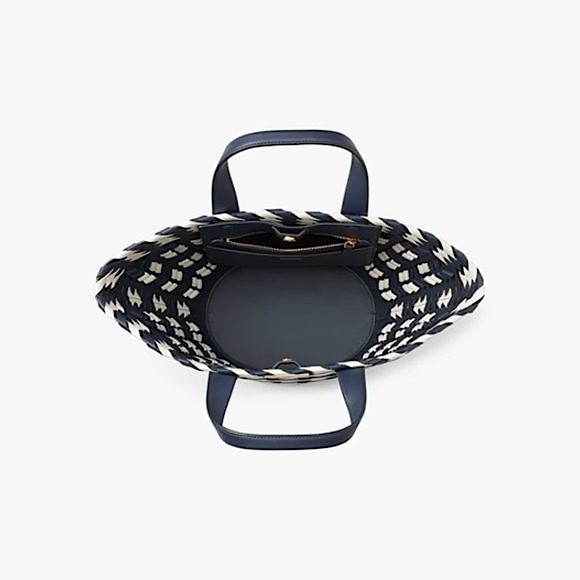 Kate Spade Zigzag Woven Leather Small Tote - Picture 8 of 10